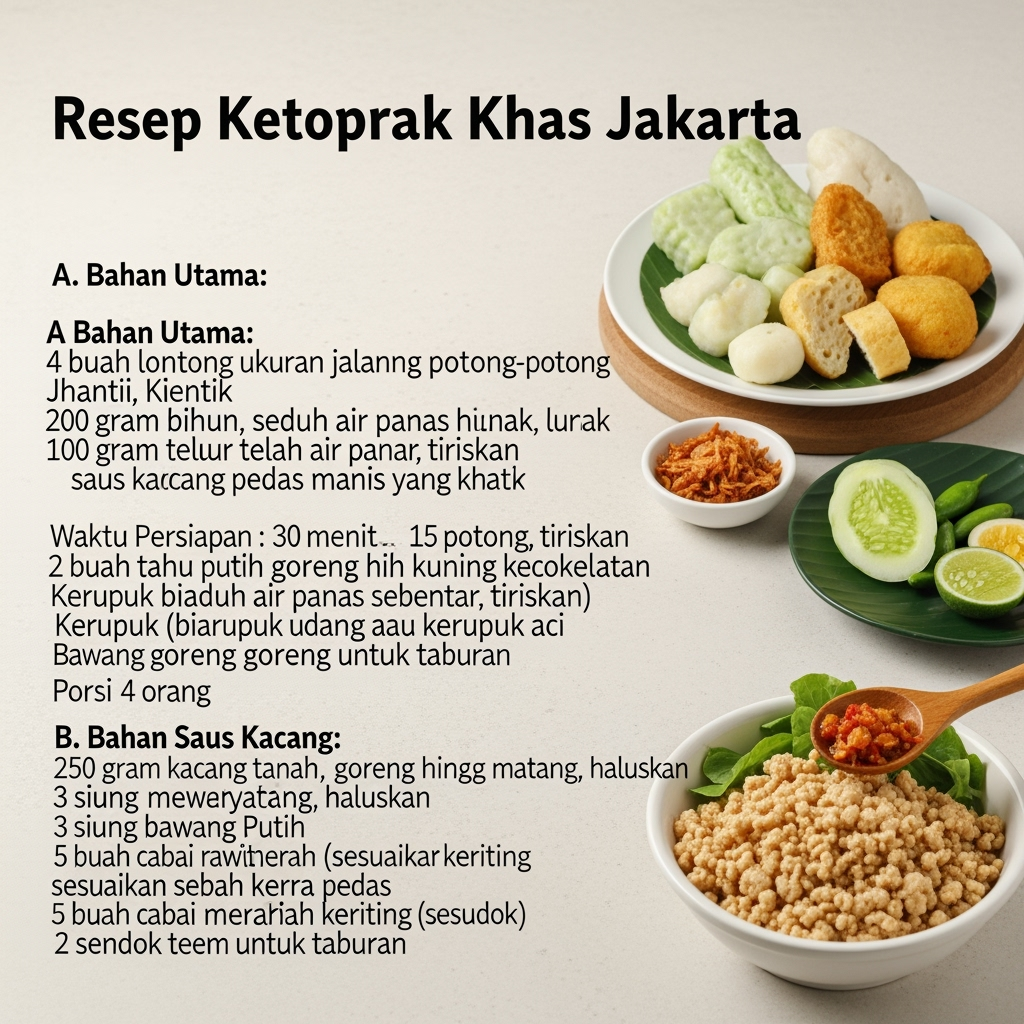 Gambar kreasi AI: buatkan makanan ketoprak