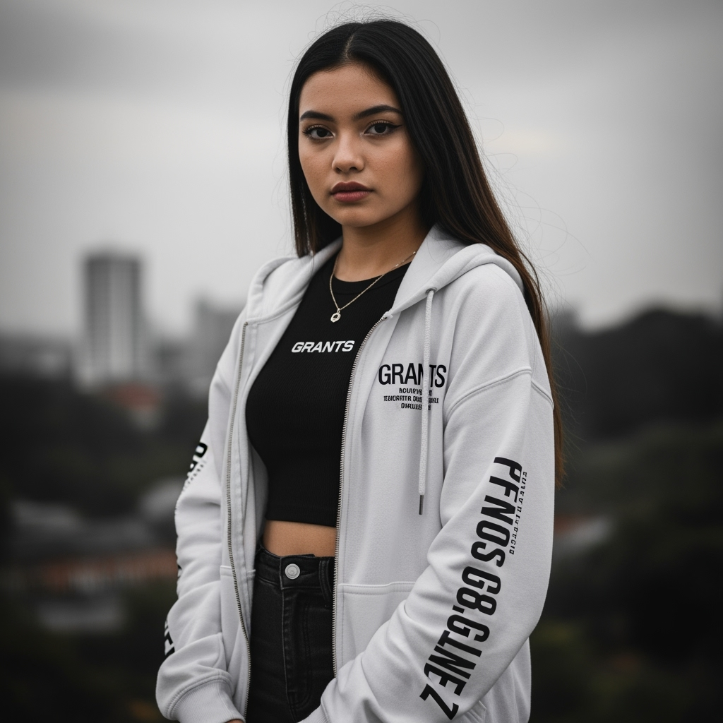 Gambar kreasi AI: Jadikan gambai aistetic dengan latar belakang gelat namun cahaya menyorot ke foto dengan sempurna dan perjelas gambar orang dalam foto, ganti outfit gen z dalam foto dan memakai sepatu dc hitam