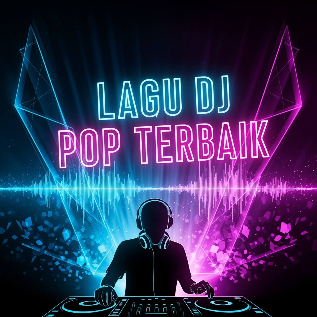 Gambar kreasi AI: buatkan saya cover thumbnile untuk lagu youtube saya dengan judul Lagu Dj Pop Terbaik